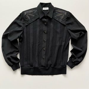 Vintage cowgirl womens western embroidered rhinestone long sleeve size small/6